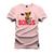 Camiseta Unissex Algodão Macia Premium Estampada Urso Bad Boy Rosa