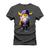 Camiseta Unissex Algodão Premium Estampada Viking Grafite