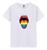 Camiseta Unissex Algodão Premium Lingua Lgbt Parada Gay Branco