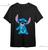 Camiseta Unissex Camisa Personagem Lilo Stitch Filme Preto