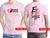 Camiseta Unissex Eu NAsci de Novo Frente e Costa 100% Algodão Alta Qualidade Rosa