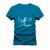 Camiseta Unissex Mácia Confortável Estampada Touros Ferozes Azul