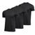 camisetas dry fit masculina treino musculação academia tecido anti suor kit 3 3 preto