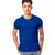 Camisetas Masculinas Slim Básicas Algodão Premium Malha 30.1 Azul bic