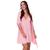 Camisola Amamentação com Robe Lingerie Maternidade Gestante Amamentar Moda de Baixo - VF46-45 Rose