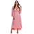 Camisola Amamentação Gestante Longa com Robe Luxo Pijama Maternidade Moda de Baixo - ES216-219 Rose