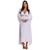Camisola Amamentação Gestante Longa com Robe Luxo Pijama Maternidade Moda de Baixo - ES216-219 Branco