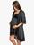 Camisola Amamentação + Robe Gestante Luxo Maternidade Pós-parto Preto