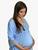 Camisola Amamentação + Robe Gestante Luxo Maternidade Pós-parto Azul claro