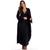 Camisola Longa com Robe Luxo Lua de Mel Moda de Baixo - ES214-219 Preto