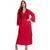 Camisola Longa com Robe Luxo Lua de Mel Moda de Baixo - ES214-219 Vermelho