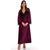 Camisola Longa com Robe Luxo Lua de Mel Moda de Baixo - ES214-219 Vinho, Preto