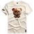 Camsieta Estampada Urso Robô Coleção Littler Bears Shap Life Off white