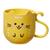 Caneca De Gato Cat Gatinho Fofo Copo Plástico Chá Café 300ml Amarelo