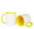 Caneca para Sublimação de Porcelana Branca com Interior e Alça Color - 330ml Amarelo