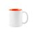 Caneca Porcelana Branca Interior Color - 300 ml LARANJA NEON