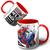 Caneca Porcelana Homem Aranha Personalizada Preta Vermelha Vermelho