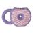 Caneca Rosquinha Donuts 450 ML Cerâmica 3D Decoração Lilás chantily