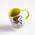 Caneca Snoopy Coleção de Cerâmica Coloridas Decoração Cozinha *rdc/sno009 Amarelo s/ Colher