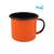 Caneca Xícara Esmaltada Ágata 70ml Ewel Café Chá Colorida Laranja