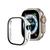 capa acrílico e tela de vidro embutido aple watch ultra 49mm Prata