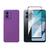 Capa Ant Impacto Aveludada Para Moto G53 + Pelicula Vidro 9D Roxo