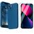 Capa Aveludada Anti Impacto iPhone 14 Plus + Pelicula 9D Azul-marinho
