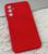 Capa Capinha Case A24 Samsung Galaxy Silicone Aveludado Proteção de Câmera Vermelho