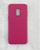 Capa Capinha Case A6 Samsung Galaxy Silicone Aveludado Proteção de Câmera Colorida Vermelho Marsala