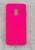 Capa Capinha Case A8 (2018) da Samsung Galaxy Silicone Aveludado Proteção de Câmera Colorida Rosa Pink