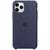 Capa Capinha Case Compatível Com iPhone 11 Pro Silicone Rígido e Interior Aveludado Toque Suave Azul-meia-noite