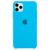 Capa Capinha Case Compatível Com iPhone 11 Pro Silicone Rígido e Interior Aveludado Toque Suave Azul-piscina