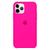 Capa Capinha Case Compatível Com iPhone 11 Pro Silicone Rígido e Interior Aveludado Toque Suave Rosa-dark