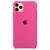 Capa Capinha Case Compatível Com iPhone 11 Pro Silicone Rígido e Interior Aveludado Toque Suave Rosa-romã