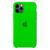 Capa Capinha Case Compatível Com iPhone 11 Pro Silicone Rígido e Interior Aveludado Toque Suave Verde-neon