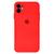 Capa Capinha Case Compatível Com iPhone 11 Silicone e Interior Aveludado Com Proteção da Câmera Vemelha