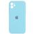 Capa Capinha Case Compatível Com iPhone 11 Silicone e Interior Aveludado Com Proteção da Câmera Azul-bebê