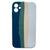 Capa Capinha Case Compatível Com iPhone 11 Silicone e Interior Aveludado Com Proteção da Câmera Verde Rainbow