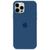 Capa Capinha Case Compatível com iPhone 12 / 12 Pro Silicone e Interior Aveludado Azul-holandês