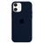 Capa Capinha Case Compatível com iPhone 12 Mini Silicone e Interior Aveludado Azul-meia-noite