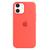 Capa Capinha Case Compatível com iPhone 12 Mini Silicone e Interior Aveludado Rosa-coral