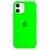 Capa Capinha Case Compatível com iPhone 12 Mini Silicone e Interior Aveludado Verde-neon