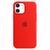 Capa Capinha Case Compatível com iPhone 12 Mini Silicone e Interior Aveludado Vermelho