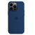 Capa Capinha Case Compatível Com iPhone 13 Pro Max - Silicone Liquid e Interior Aveludado Azul