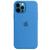 Capa Capinha Case Compatível Com iPhone 13 Pro Max - Silicone Liquid e Interior Aveludado Azul-royal