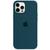 Capa Capinha Case Compatível Com iPhone 13 Pro Max - Silicone Liquid e Interior Aveludado Azul-horizonte