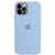 Capa Capinha Case Compatível Com iPhone 13 Pro Max - Silicone Liquid e Interior Aveludado Azul-bebê