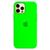 Capa Capinha Case Compatível Com iPhone 13 Pro Max - Silicone Liquid e Interior Aveludado Verde-neon