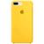 Capa Capinha Case Compatível Com iPhone 7 Plus / 8 Plus Silicone Liquid e Interior Aveludado Amarelo