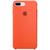 Capa Capinha Case Compatível Com iPhone 7 Plus / 8 Plus Silicone Liquid e Interior Aveludado Laranja